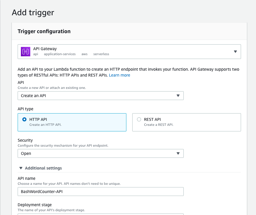 Menambahkan Trigger API Gateway pada AWS Lambda 