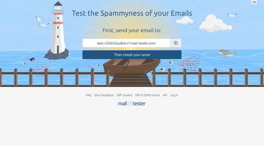 Mail-Tester.com homepage