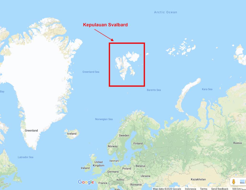 Lokasi GitHub Arctic Code Vault di Kepulauan Svalbard