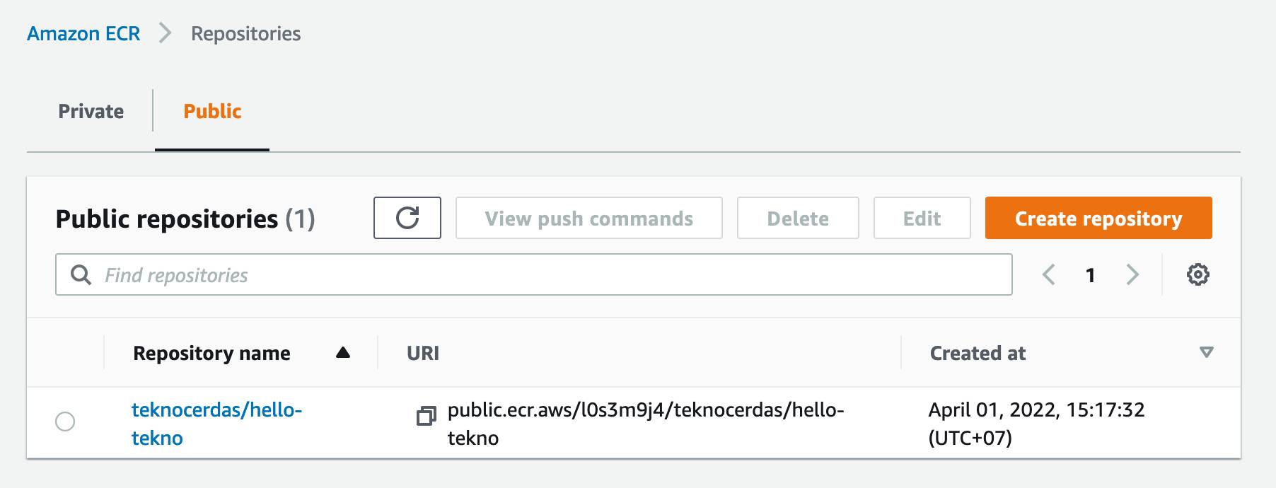Push Container Image ke Amazon ECR - TeknoCerdas.com